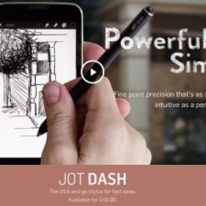 Bluetooth接続は不要！ボタンを押すだけで書けるスタイラス「Jot Dash」登場