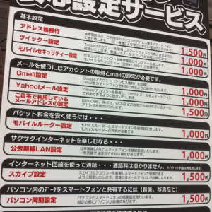 家電量販店のスマートフォン設定料金が凄い　「Twitter1000円」「Skype1500円」