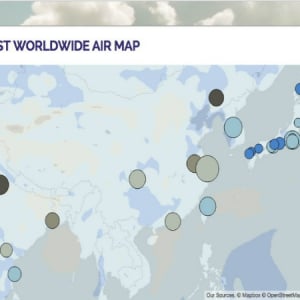 PM2.5の飛散状況もわかる!?オンライン世界地図が誕生