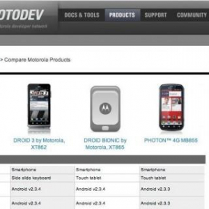 新Droid BionicのフルスペックがMotoDevで一時公開
