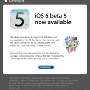 [8/10 追記あり]　iOS 5 bata 5、リリース！
