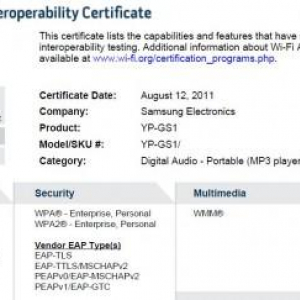 Samsung 「YP-GS1」はGalaxy Player新機種？