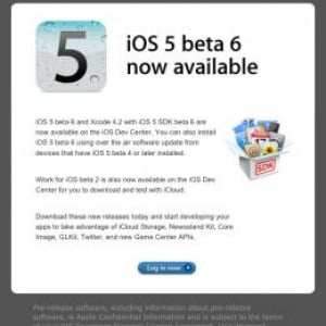 iOS 5 beta 6 リリース！