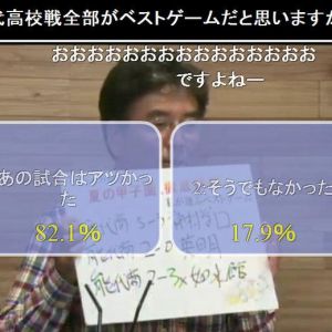 2011年夏の甲子園、あなたの選ぶベストゲームは？