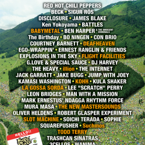 〈FUJI ROCK FESTIVAL ’16〉第4弾でBABYMETAL、Suchmos、野田洋次郎ソロ・プロジェクトillionら決定