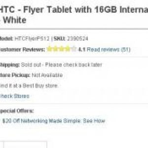 米Best BuyがHTC Flyerを$99で販売してた