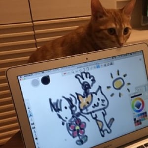 はじめてのペンタブレット Intuos comic で「ねこ」を描いてみた