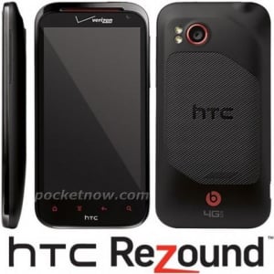 HTC Rezoundのプレス画像がリーク