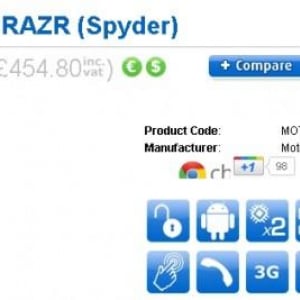 SIMフリー版「Motorola RAZR」が英国で発売