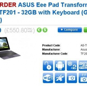 英CloveがASUS Eee Pad Transformer Primeの予約受付を開始、来年1月に発売