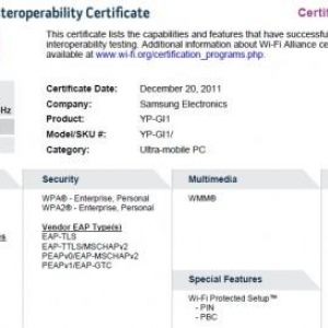 Samsung製「YP-GI1」がWi-Fi Allianceの認証を通過、Galaxy Player新機種？