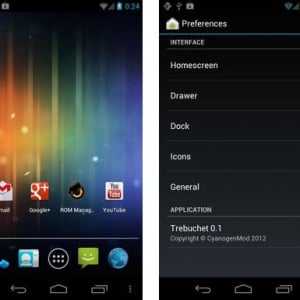 CyanogenMod 9のデフォルトランチャー「Trebuchet Launcher」が公開、Android 4.0.3を搭載した端末で利用可能