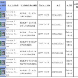 Samsung製「CDMA SCI11」が技適を通過、KDDI向けWiMAXスマートフォン