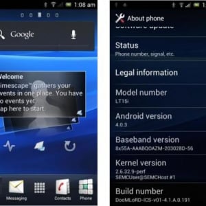 Android 4.0.3にアップグレードされたXperia arc用ソニエリ公式ICS ROMが流出