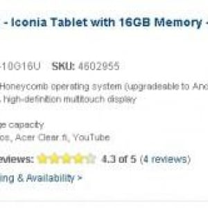 Acer ICONIA Tab A200が米国で発売中