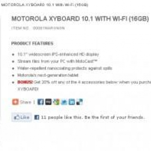 米国でMotorolaの新型タブレット「Motorola Xyboard with Wi-Fi」の販売が開始