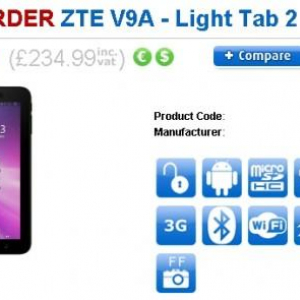 英Cloveが7インチGingerbreadタブレット「ZTE Light Tab 2」の予約受付を開始、2月下旬に発売予定