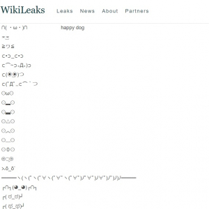 米CIAが日本の顔文字を収集!?　『WikiLeaks』のリークによって明らかに