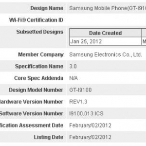 ICS版？Galaxy S II（GT-I9100、SHW-M250S/L）がBluetooth SIGの認証を通過