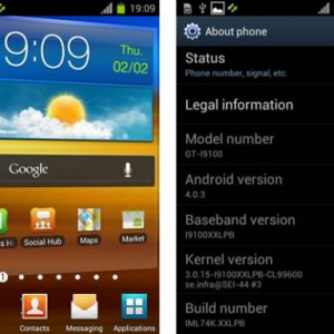 Galaxy S II GT-I9100用の公式ICS ROM「I9100XXLPB」が流出