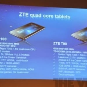 MWC 2012：ZTE、Androidタブレット4機種「PF 100」、「T98」、「V9S」、「V96」を発表