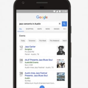 Google、モバイル検索にイベント情報を簡単に探せる新しビューを導入