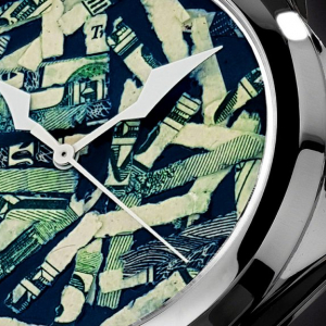 世界限定1本！　切り刻んだドル紙幣でつくった現代アートな腕時計が発表