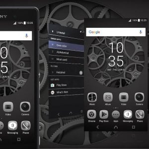 モノクロアイコンのシックな雰囲気のXperiaテーマ「グラファイトギア」がリリース
