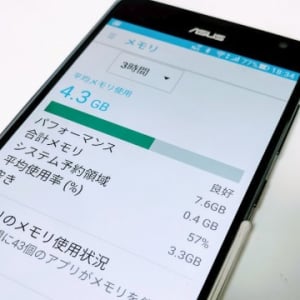 8GB RAMを積んだZenFone ARのメモリ使用状況