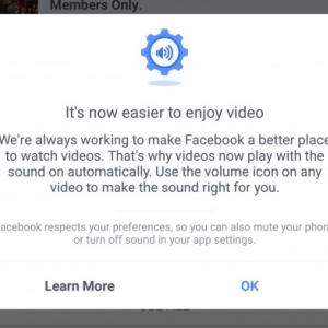 Facebook、モバイルアプリで音声の自動再生も可能に