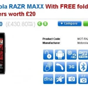 英国でMotorola RAZR MAXXの予約受付が開始、価格は£359程度