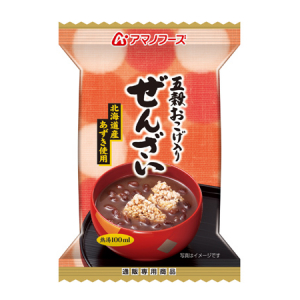 寒い季節に！お湯を注ぐだけの「五穀おこげ入りぜんざい」