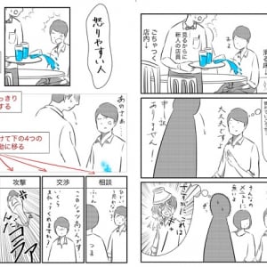 カフェで水を服にかけられて怒ってしまうマンガに賛否両論！　「不快な気持ちを振りまくのはよくない」「言うべきことは言うべき」