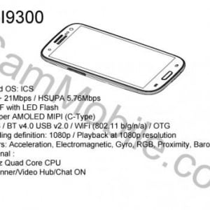 公式資料から抜き出したSamsung GT-I9300（Galaxy S3）のイラストとスペック情報