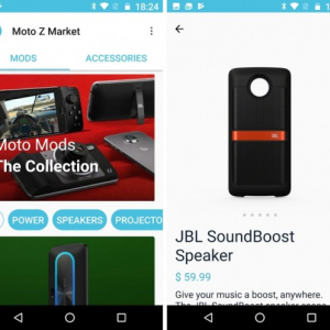 Motorola、MotoModsやアクセサリーを紹介する「Moto Z マーケット」をリリース