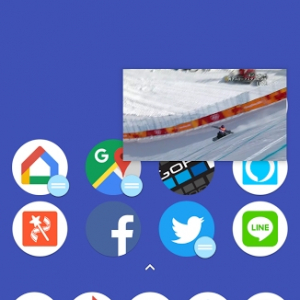 平昌五輪のライブ映像をスマホでながら見、Android Oreoのピクチャーインピクチャーを利用
