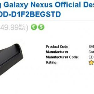 Samsung純正のGalaxy Nexus GT-I9250用デスクトップドックが英国で発売中