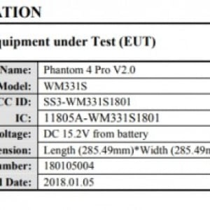 DJI Phantom 4 Pro v2.0がFCCの認証を取得、技適マークも確認