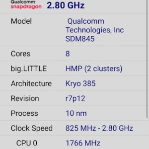 Android版「CPU-Z」がSnapdragon 845やExynos 9810に対応