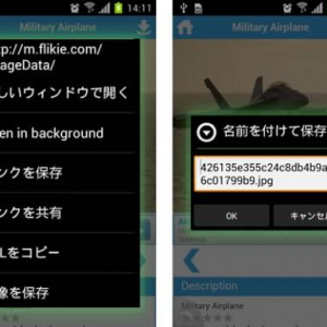 Android版「Dolphin Browser HD」がアップデート、画像の長タップメニューに「リンクを保存」が追加、画像ファイルのダウンロードが可能に