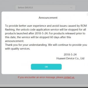 Huawei、ブートローダーのアンロックコードを払い出すサービスを終了へ