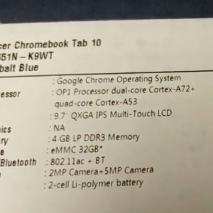 Chrome OSタブレット「Acer Chromebook Tab 10」の開封映像