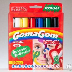 顔やボディにお絵描き！水で落ちる新感覚クレヨンGOMAGOM『カラフルメイク』で遊んでみた!!