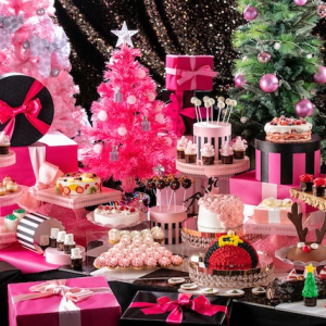 心ときめく、大人可愛いピンクのクリスマスデザートビュッフェ【ヒルトン東京お台場】