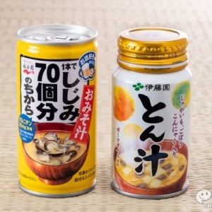 どっちが温まる!? 【自販機で買えるみそ汁缶対決】伊藤園『とん汁』vs 永谷園『1本でしじみ70個分のちから』