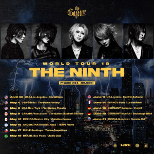 the GazettE、2019年4月ワールドツアー開催決定