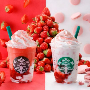 昨年も大人気だったスタバの「#ストロベリーベリーマッチフラペチーノ」が今年は2種類に♡限定店舗もオープン