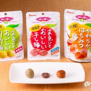 うめぇ～素材なお菓子！うだるようなアツ～イ夏にも、すっきり食べやすいおすすめなカンロの『まるごとおいしい梅』シリーズ３種を食べてみた！