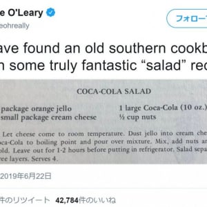 謎すぎるレシピ“コカコーラ・サラダ”　アメリカ南部の古い料理本から発見される