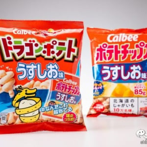 カルビー×フリトレーコラボ第2弾『ドラゴンポテト うすしお味』を「ポテトチップス うすしお味」を食べ比べ！